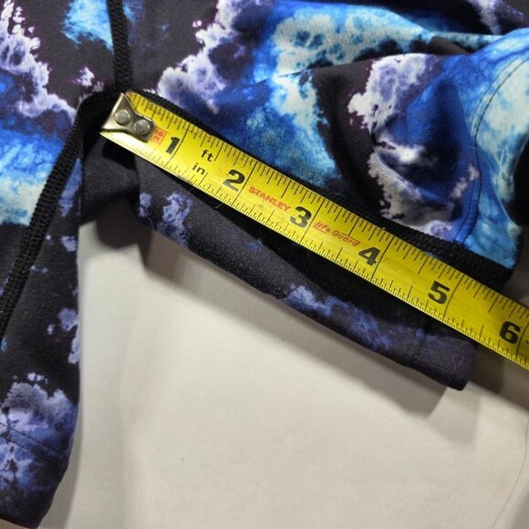 CVG shorts tie dye purple blue black M exercise fitness yoga running pockets - Picture 4 of 4